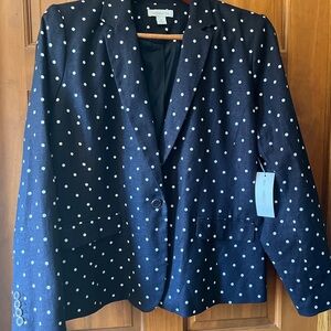 Liz Claiborne Black Polka Dot Blazer